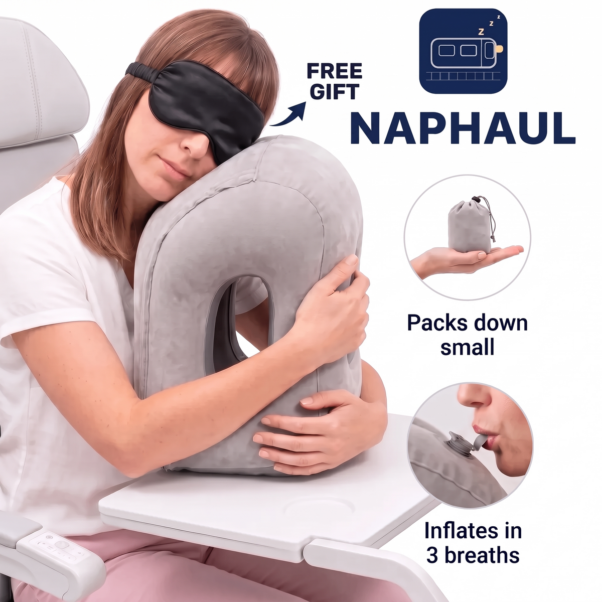 NAPHAUL™ Rail Class Travel Sleep Pillow