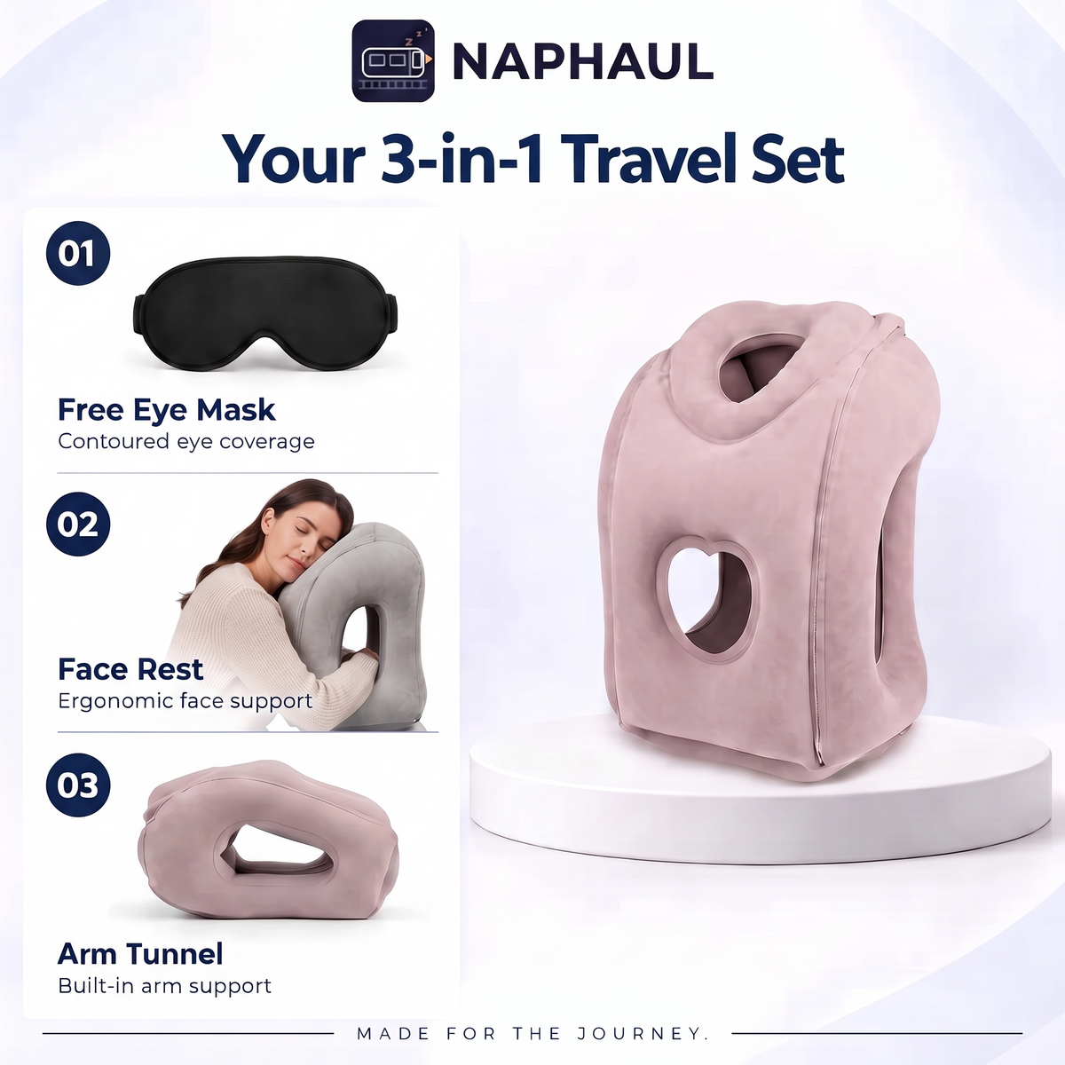 NAPHAUL™ Rail Class Travel Sleep Pillow