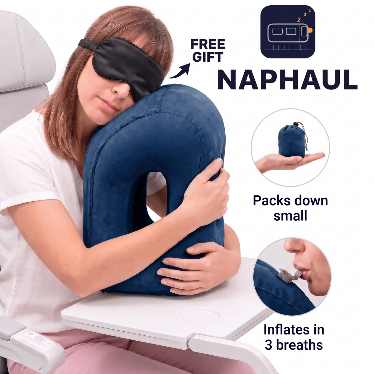 NAPHAUL™ Rail Class Travel Sleep Pillow